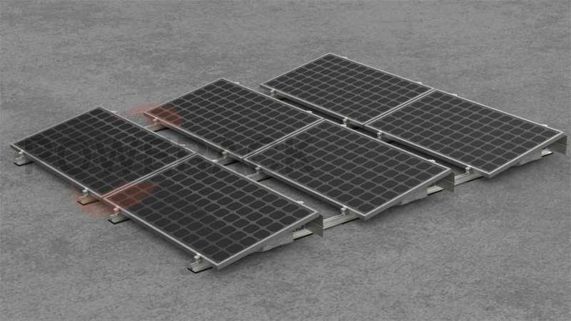 Explore Powerack Flat Roof Ballasted-B System for solar PV brackets